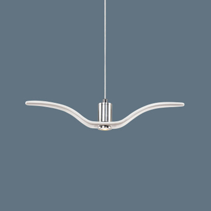 Nordic Artistic Seagull Pendant lampe à manger résine LED Hanging Light Kit