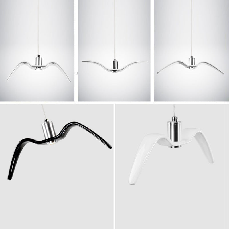 Nordic Artistic Seagull Pendant lampe à manger résine LED Hanging Light Kit