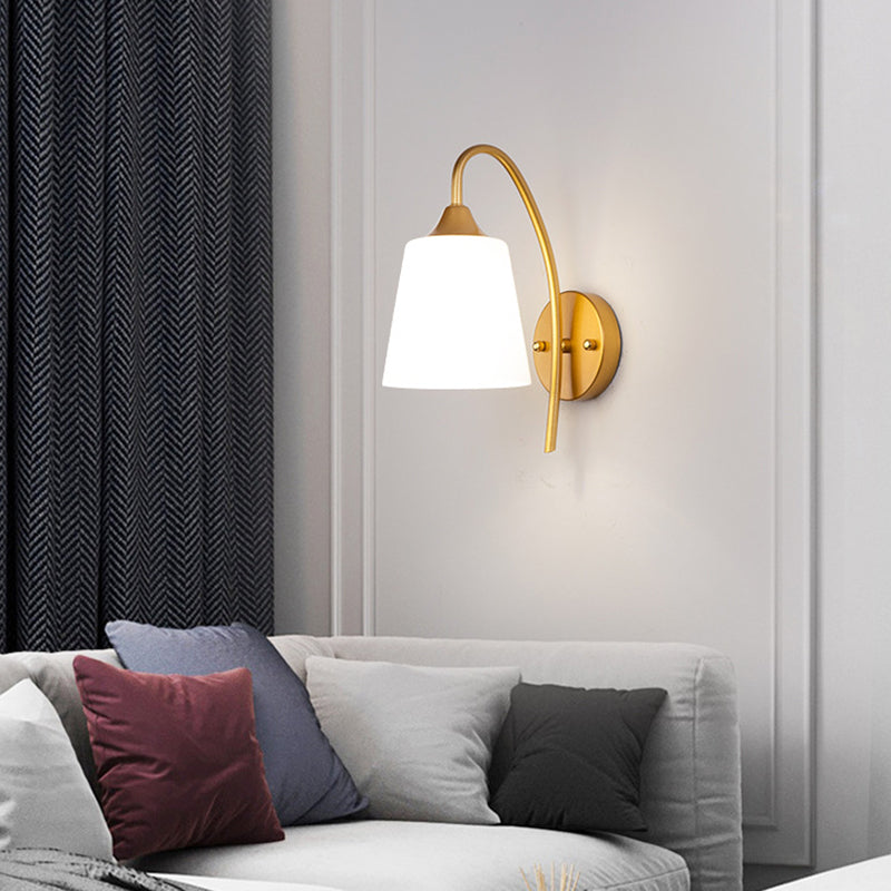 Bedroom Nordic Sconce Light Fixtures 1 Bulb Glass Wall Mounted Lighting