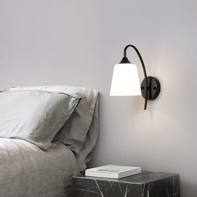 Bedroom Nordic Sconce Light Fixtures 1 Bulb Glass Wall Mounted Lighting