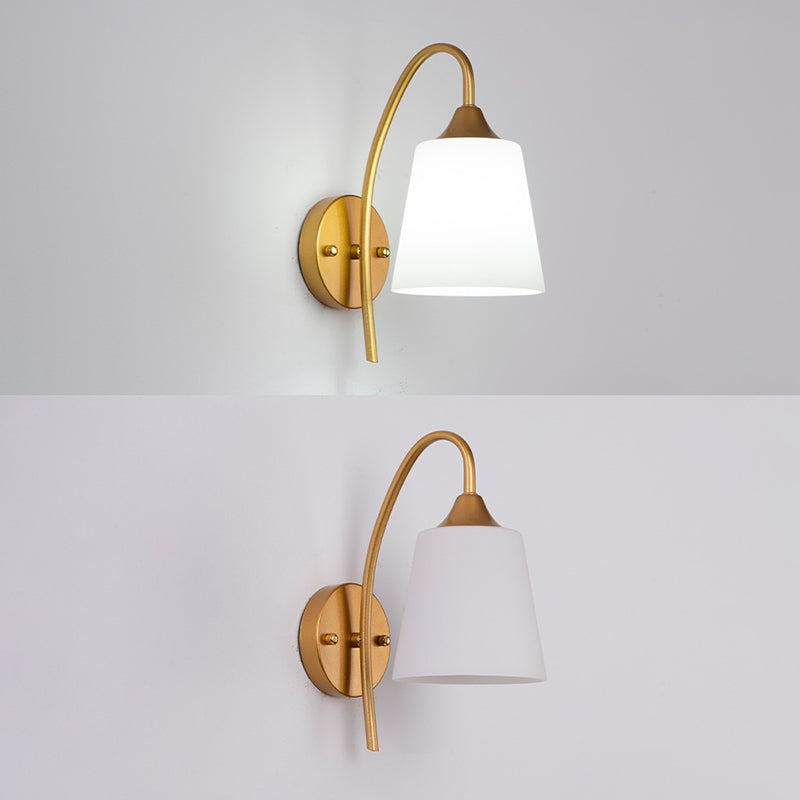 Bedroom Nordic Sconce Light Fixtures 1 Bulb Glass Wall Mounted Lighting