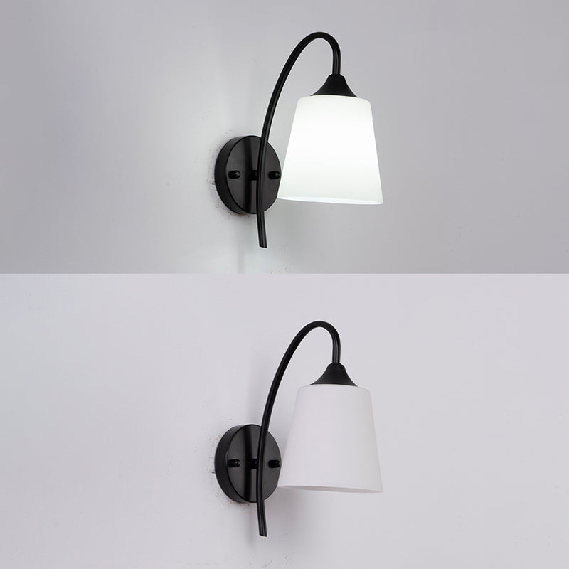 Bedroom Nordic Sconce Light Fixtures 1 Bulb Glass Wall Mounted Lighting