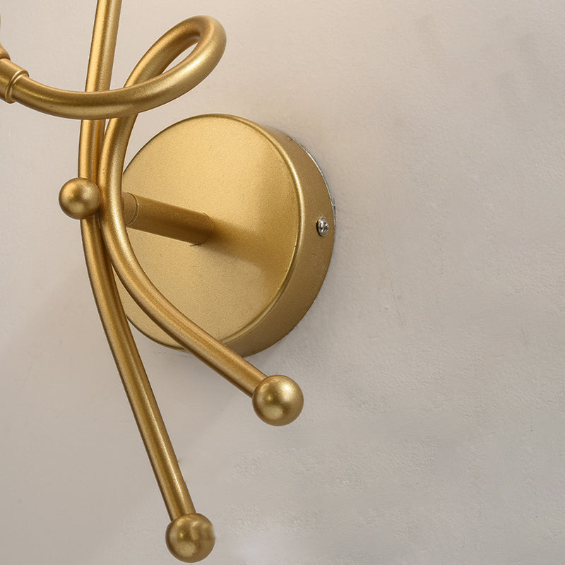 Zeitgenössische Glaswandleuchten mit zwei Kopfmetallwandleuchte für Wohnzimmer