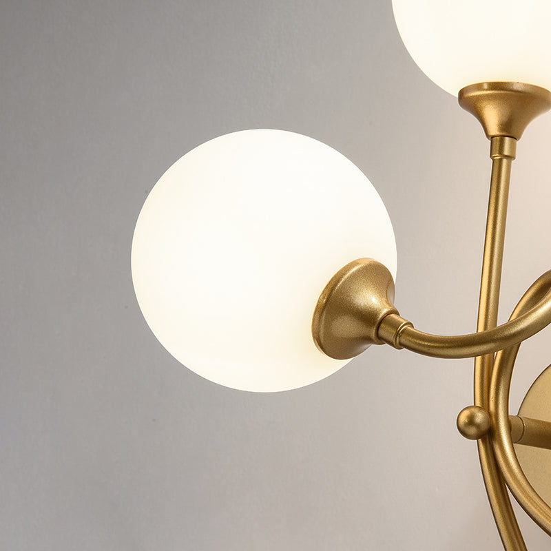 Zeitgenössische Glaswandleuchten mit zwei Kopfmetallwandleuchte für Wohnzimmer