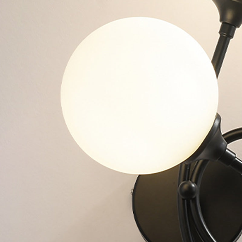 Zeitgenössische Glaswandleuchten mit zwei Kopfmetallwandleuchte für Wohnzimmer