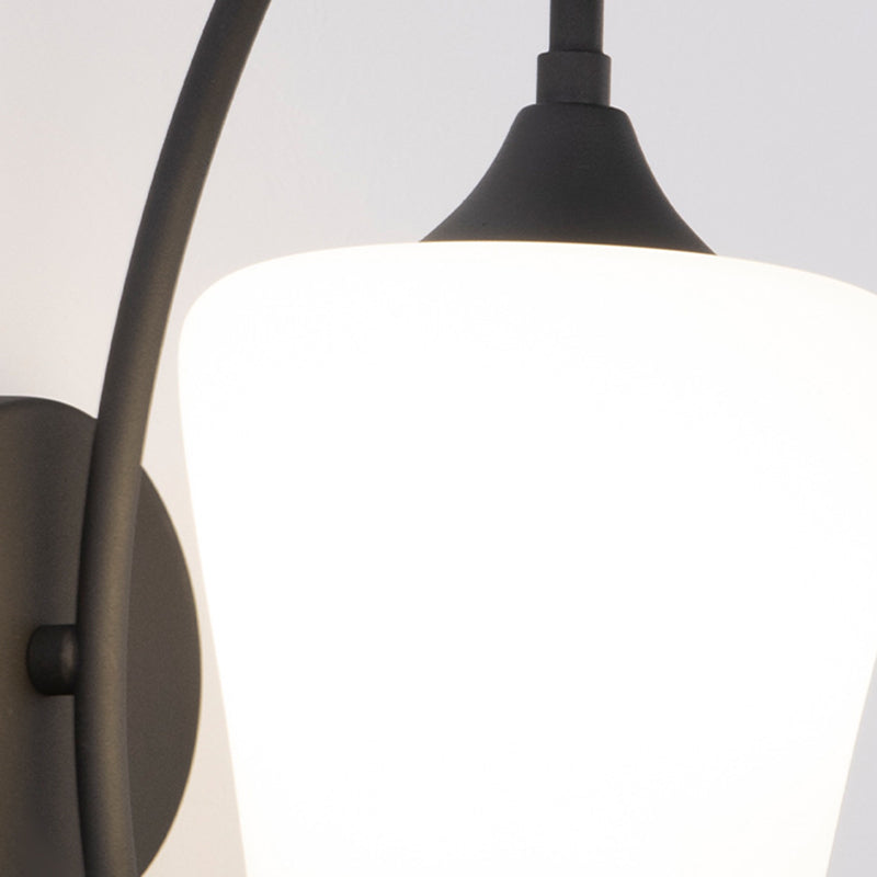 Moderne Glaswandleuchter 1 Kopf Metall -Geweihen -Wandmontage Leuchte für Wohnzimmer