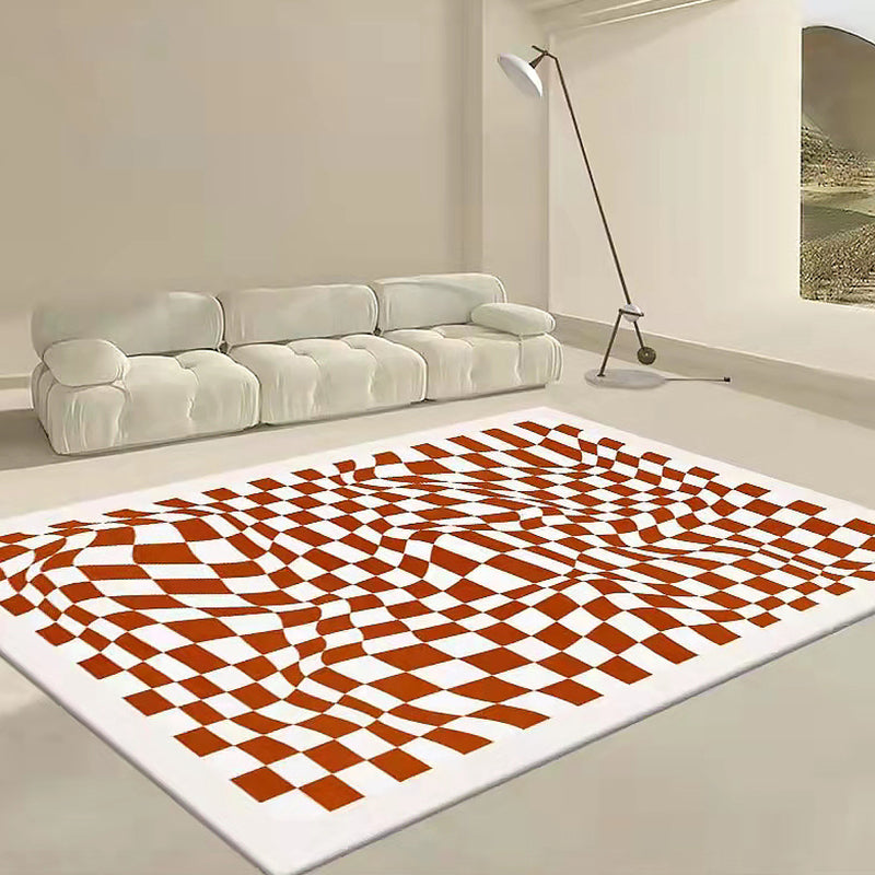 Geometric Patterns Rug Polyester Modern Rug Stain Resistant Rug for Home Decor