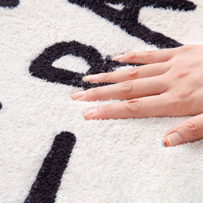 Yellow and Green Flowers Rug Polyester Area Carpet Non-Slip Backing Indoor Rug