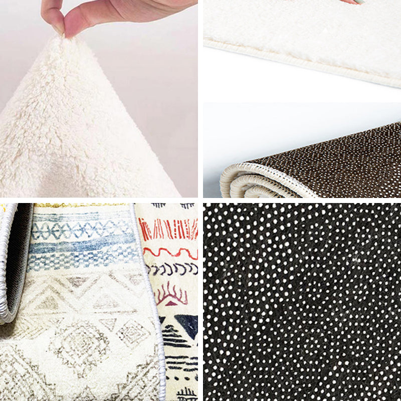 Modern Black and White Rug Geometry Area Carpet Stain-Resistant Non-Slip Backing Rug