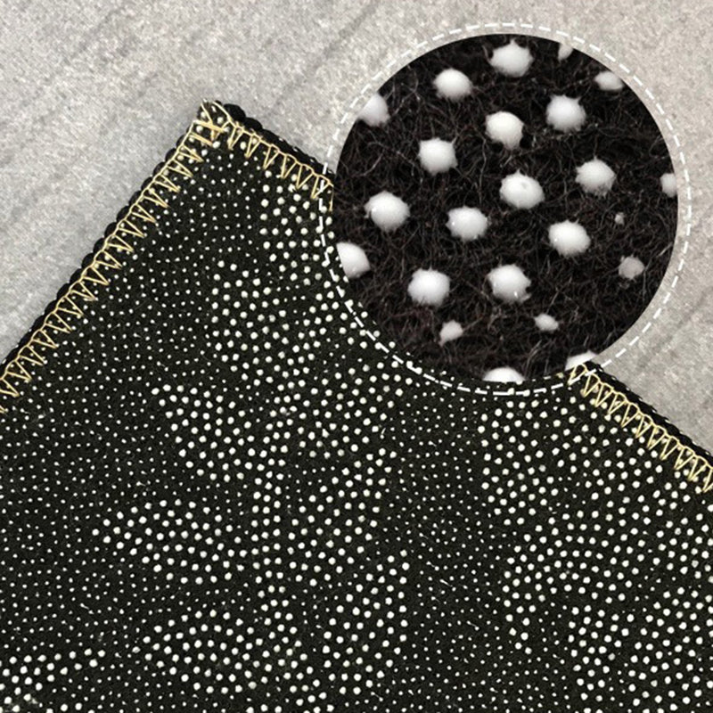 Nordic Style Rug Polyester Color Block Carpet Non-Slip Backing Rug for Bedroom