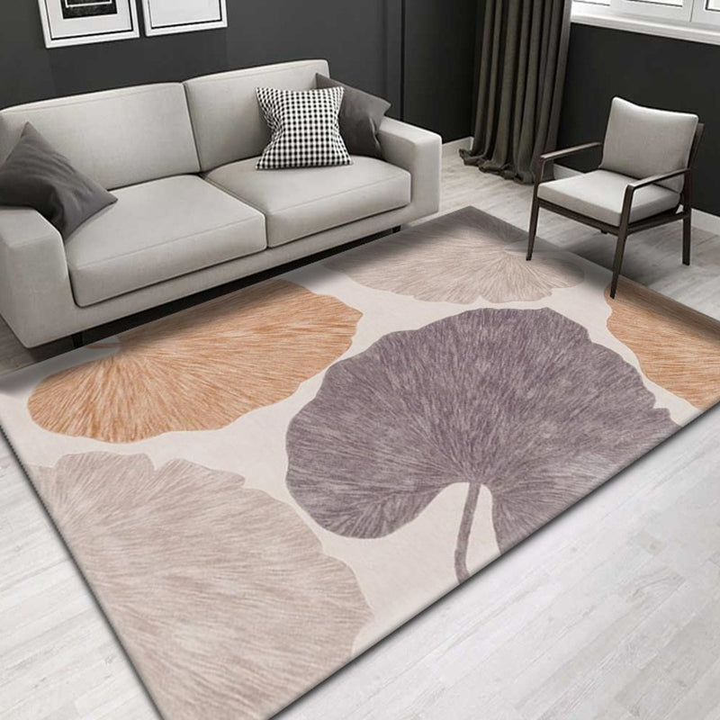 Flower Plant Rug Area Carpet Easy Care Machine Washable Indoor Rug for Decoration