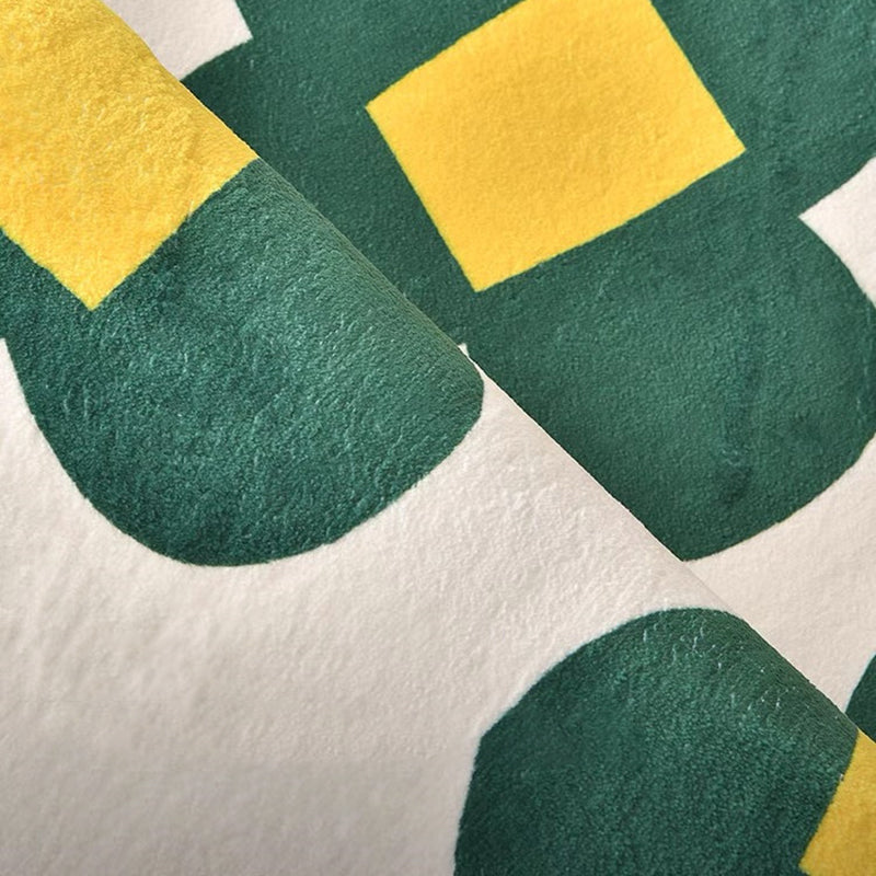 Simple Pastoral Flower Carpet Machine Washable Rug Anti-Slip Stain Resistant Rug for Home