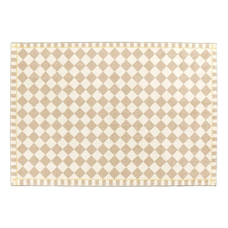 Geometric Lattice Rug Indoor Rug Polyester Non-Slip Backing Rug for Home Decor