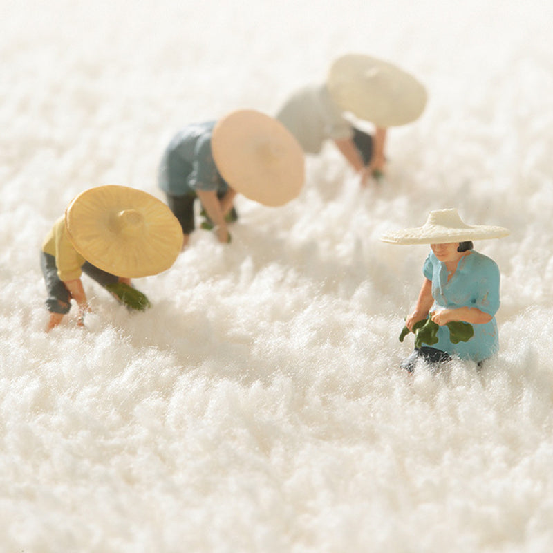 Simple Pastoral Flower Rug Round Carpet Non-Slip Backing Rug for Home Decor