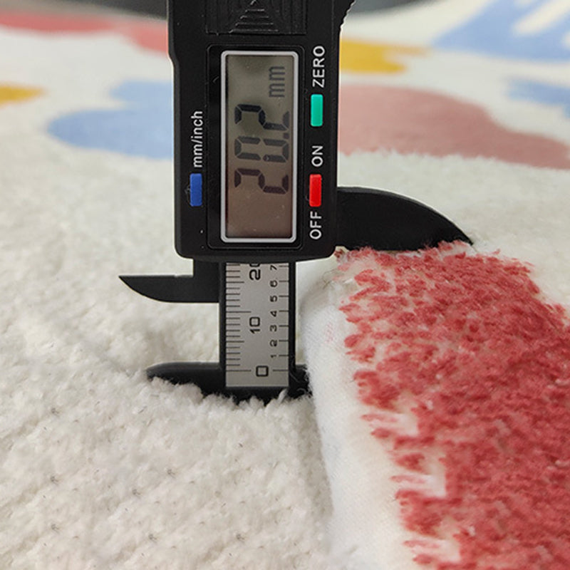 Pink Animal Rug Polyester Simple Rug Stain Resistant Rug for Living Room