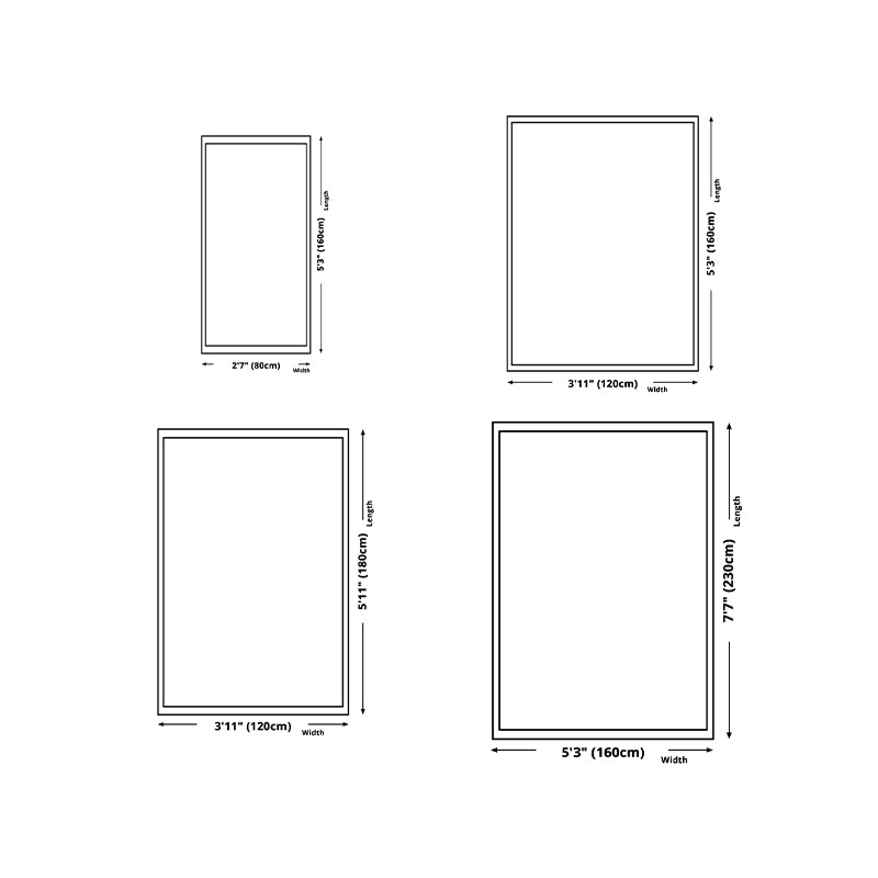 Dark Modern Rug Polyester Striped Rug Washable Rug for Home Decor