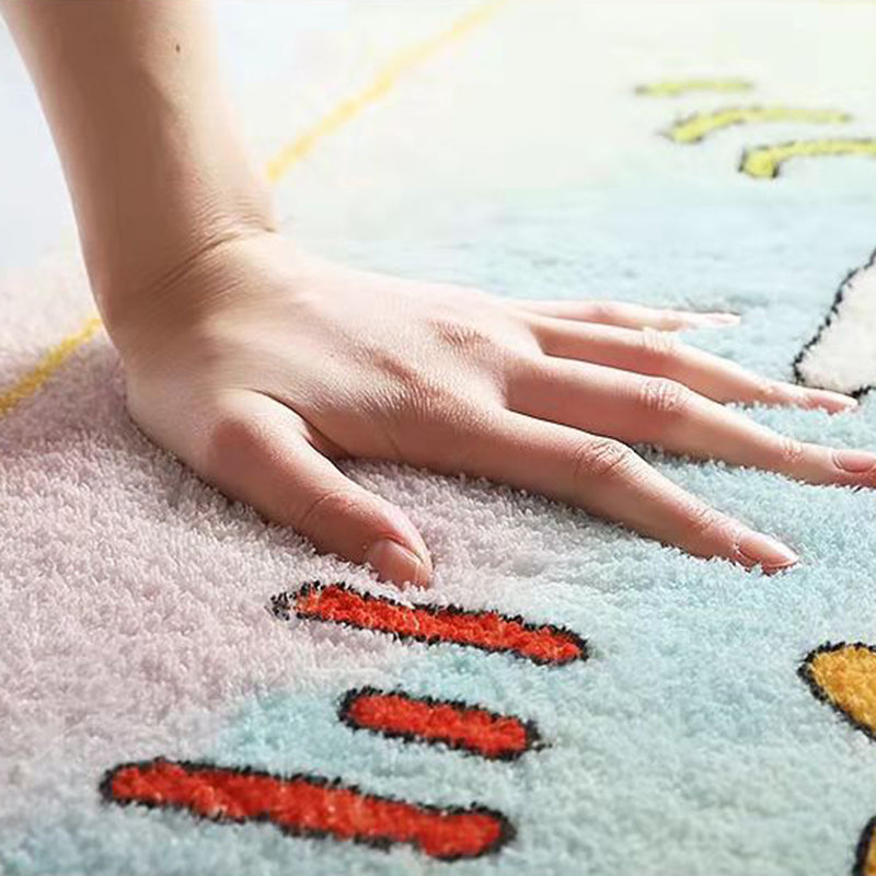 Brown Modern Rug Polyester Striped Rug Washable Indoor Rug for Living Room