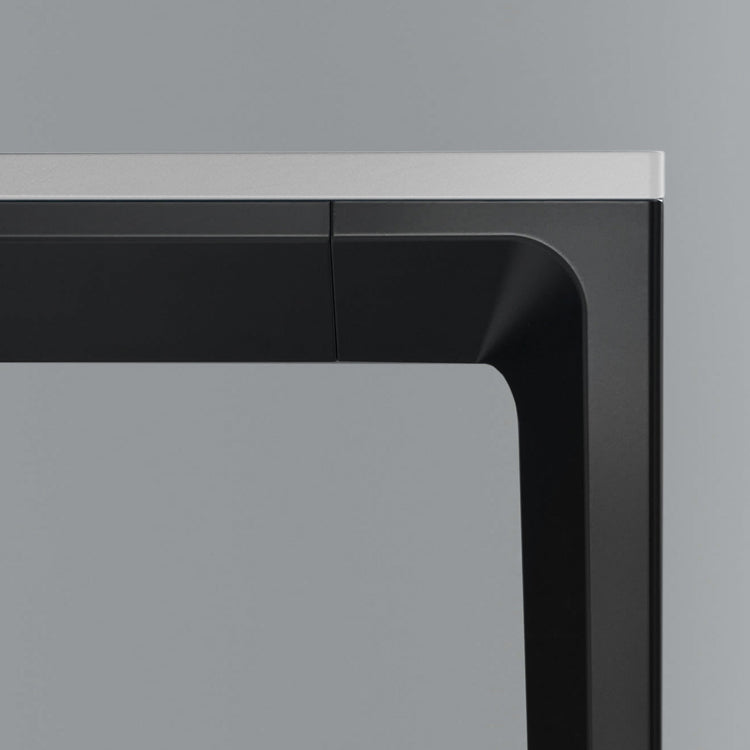 Industrial Style Sintered Stone Table 4 Legs Black Base Rectangle Table
