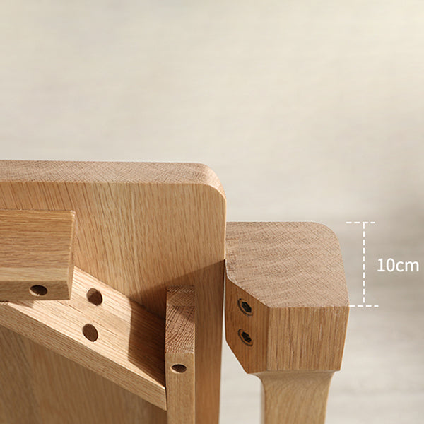 Mesa de comedor marrón de estilo moderno, mesa de comedor rectangular de madera maciza de 4 patas para el hogar