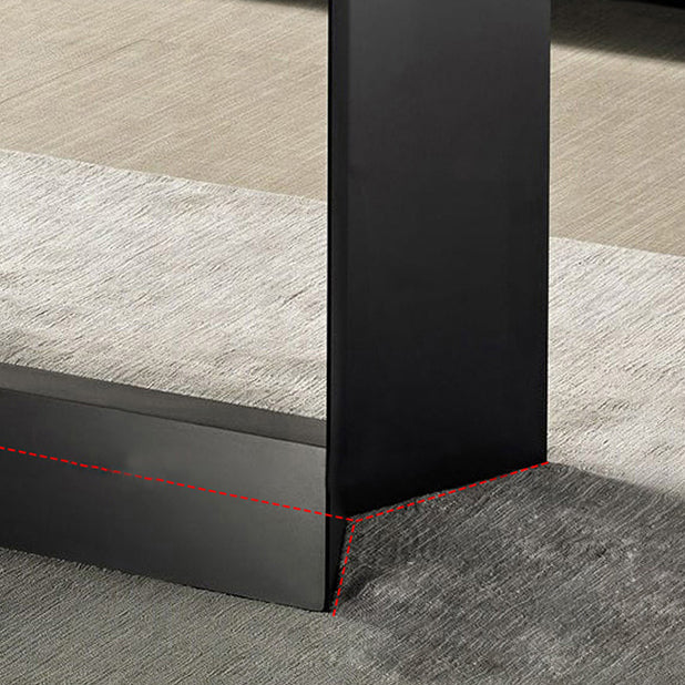Metal Traditional Luxury Rectangle Table Sintered Stone Dining Table for Home