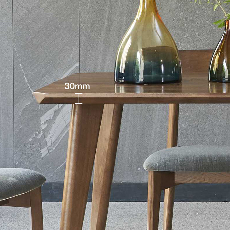 Traditional Luxury Dining Table Rectangle Solid Wood Dining Table with 4 Legs for Home
