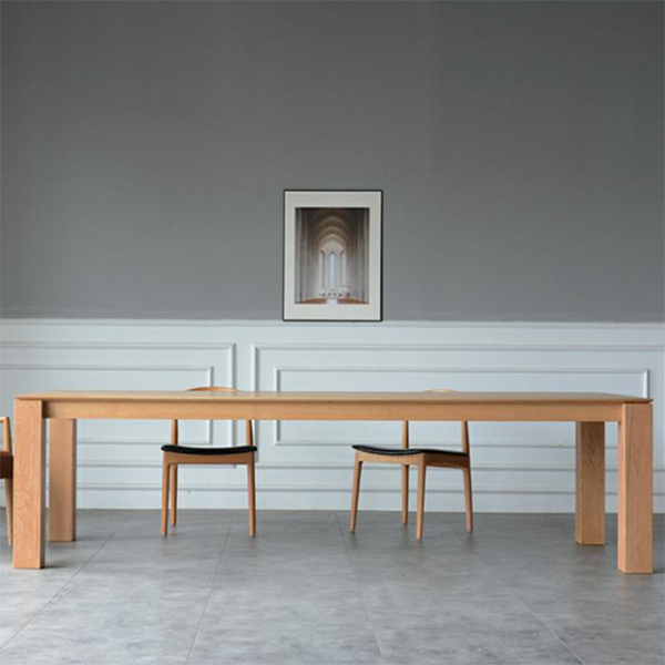 Solid Wood Modern Rectangle Table Wood Top Dining Table with 4 Legs