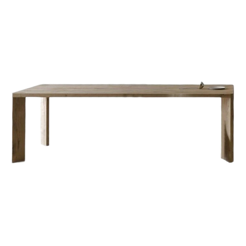 Solid Wood Modern Rectangle Table Wood Top Dining Table with 4 Legs