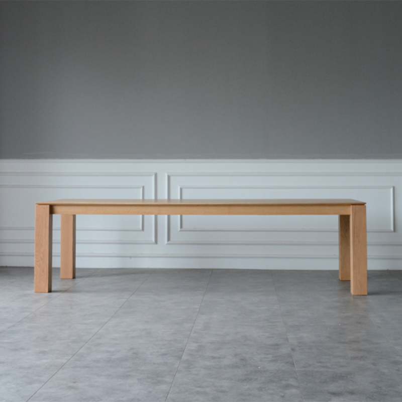 Solid Wood Modern Rectangle Table Wood Top Dining Table with 4 Legs