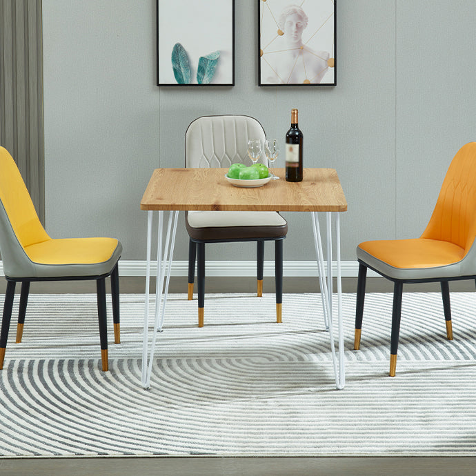 4-foot MDF Dinette Table Industrial Style Square Dining Table for Home