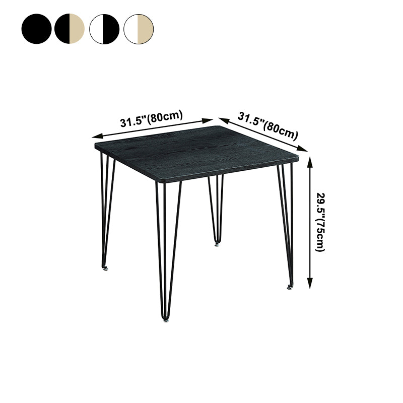 4-foot MDF Dinette Table Industrial Style Square Dining Table for Home