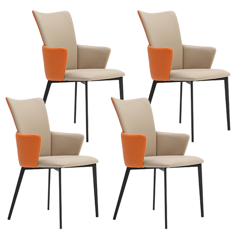 Chaise de salle à manger en métal moderne, chaises de salle à manger en simili cuir pour utilisation au restaurant
