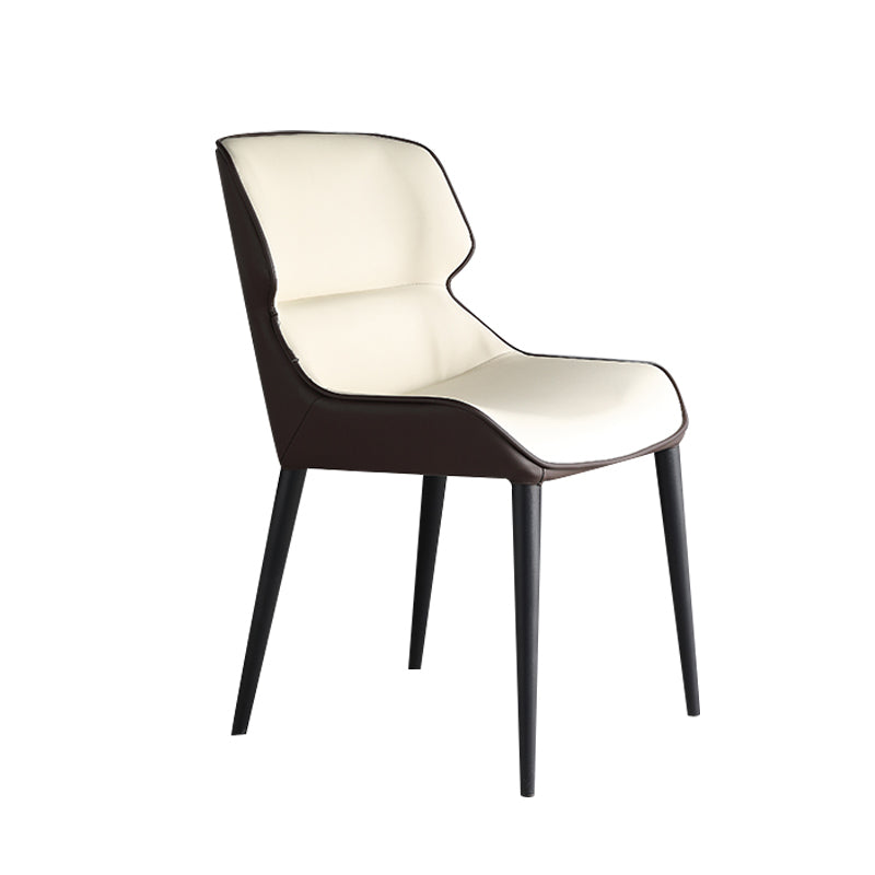 Chaises de salle à manger modernes en cuir PU, fauteuils de salle à manger en métal pour usage domestique
