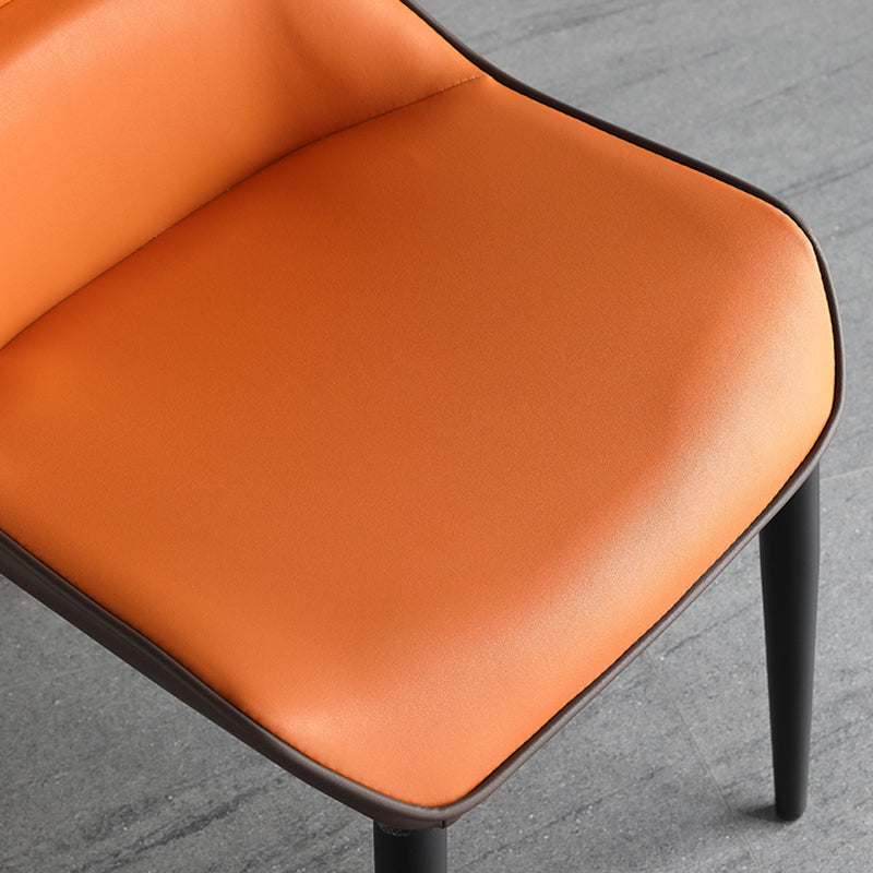 Chaises de salle à manger modernes en cuir PU, fauteuils de salle à manger en métal pour usage domestique