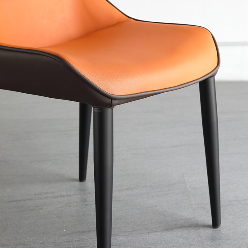 Chaises de salle à manger modernes en cuir PU, fauteuils de salle à manger en métal pour usage domestique