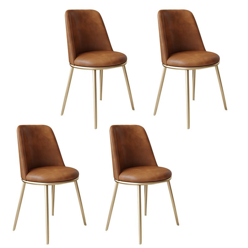 Chaises de salle à manger en cuir de style scandinave