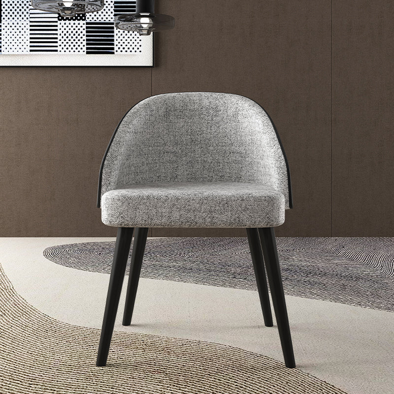 Silla de comedor de madera moderna, sillas laterales tapizadas sin brazos para uso doméstico