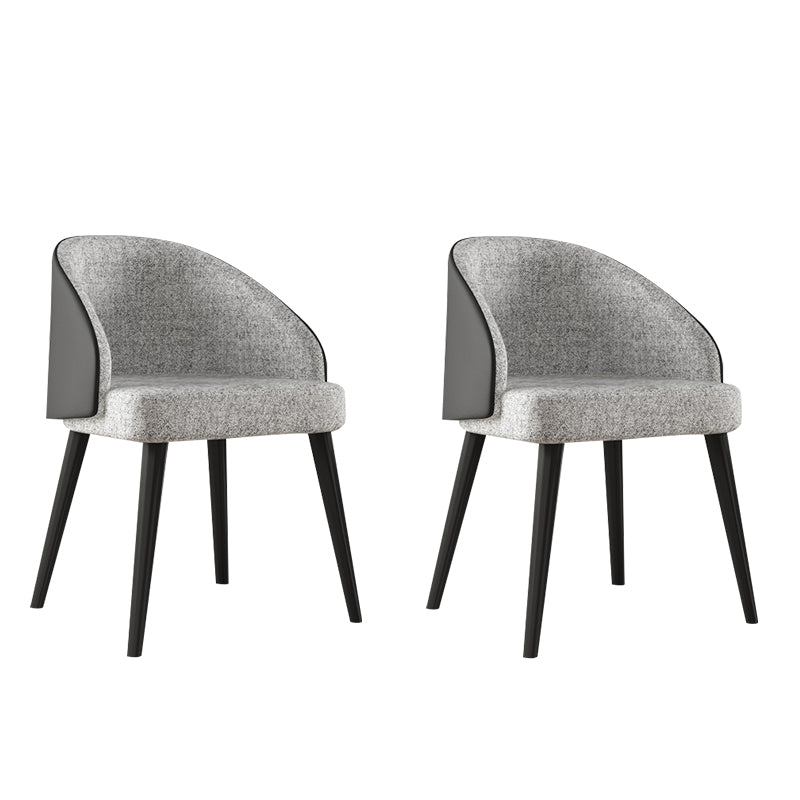 Modern Wood Dining Room Chair Armless Upholstered Side Chairs for Home Use