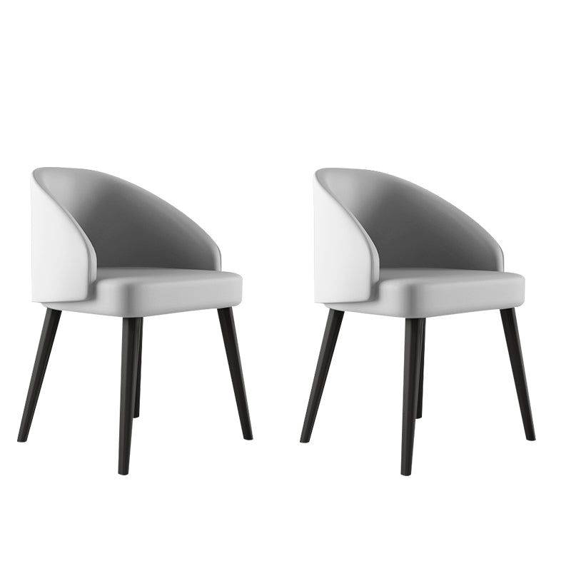 Modern Wood Dining Room Chair Armless Upholstered Side Chairs for Home Use