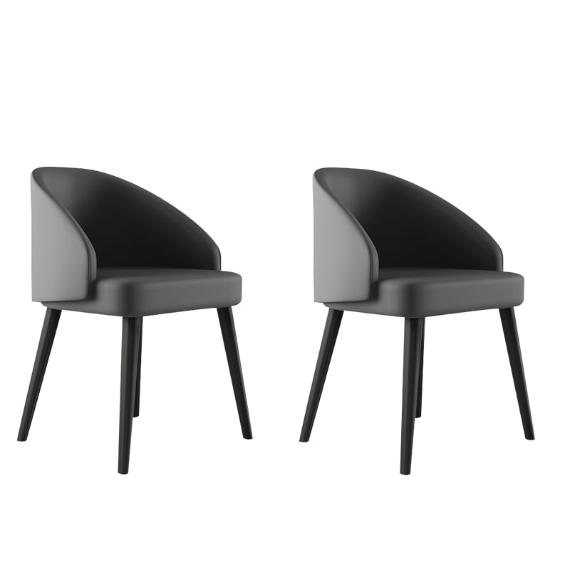 Modern Wood Dining Room Chair Armless Upholstered Side Chairs for Home Use