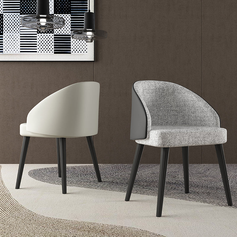 Silla de comedor de madera moderna, sillas laterales tapizadas sin brazos para uso doméstico