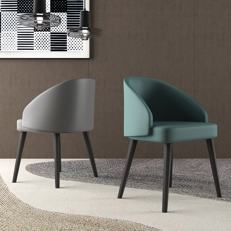 Silla de comedor de madera moderna, sillas laterales tapizadas sin brazos para uso doméstico