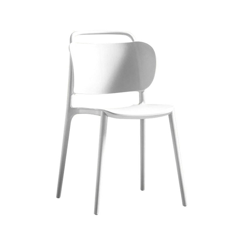 Contemporary Style Plastic Dining Chair Dining Armless Side Chair for Kitchen