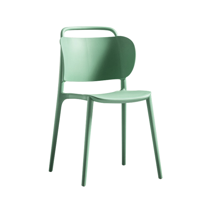 Contemporary Style Plastic Dining Chair Dining Armless Side Chair for Kitchen