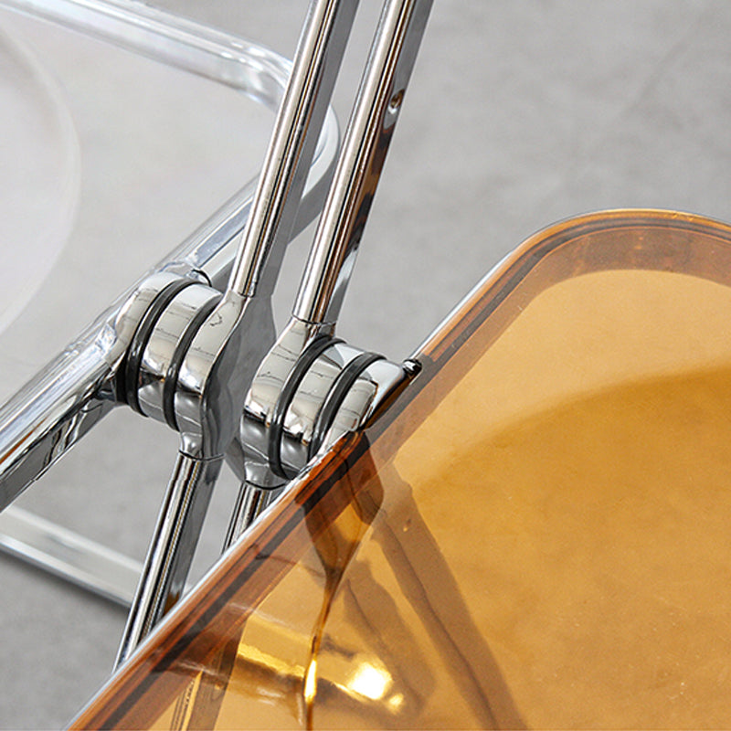 Silla de comedor plegable moderna, sillas de comedor de metal sin brazos para uso en restaurantes