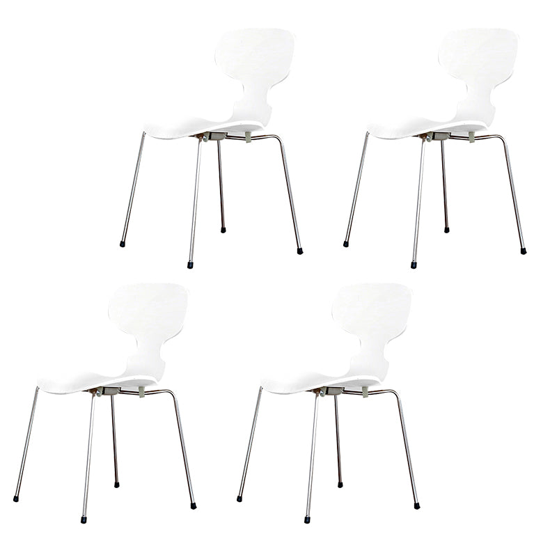 Silla de comedor de metal moderno, silla lateral de comedor de madera para uso en restaurantes