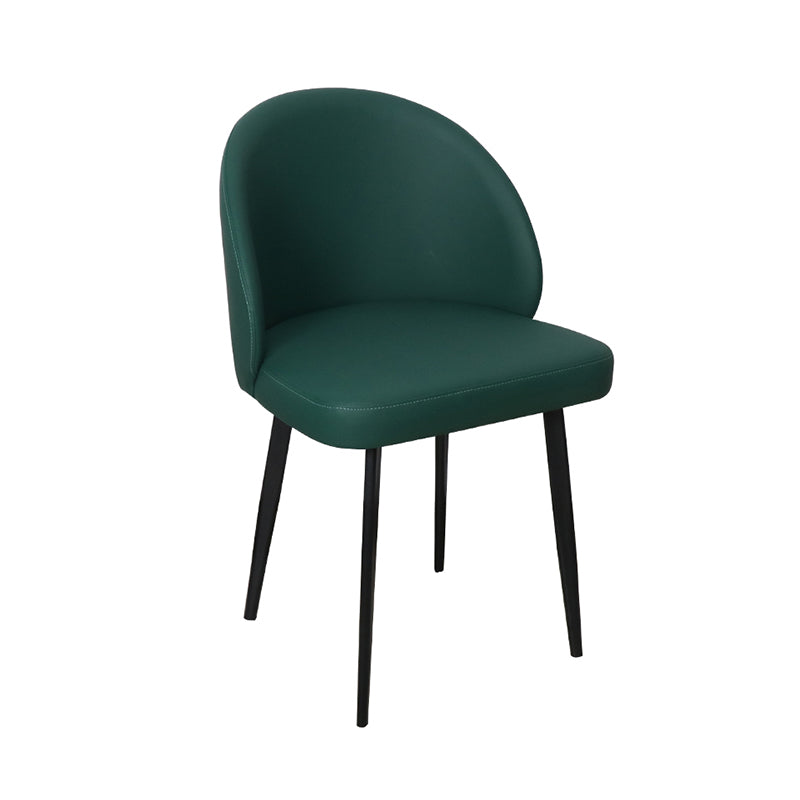 Contemporary Style Dining Chair Armless Kitchen Side Chair with Metal Legs
