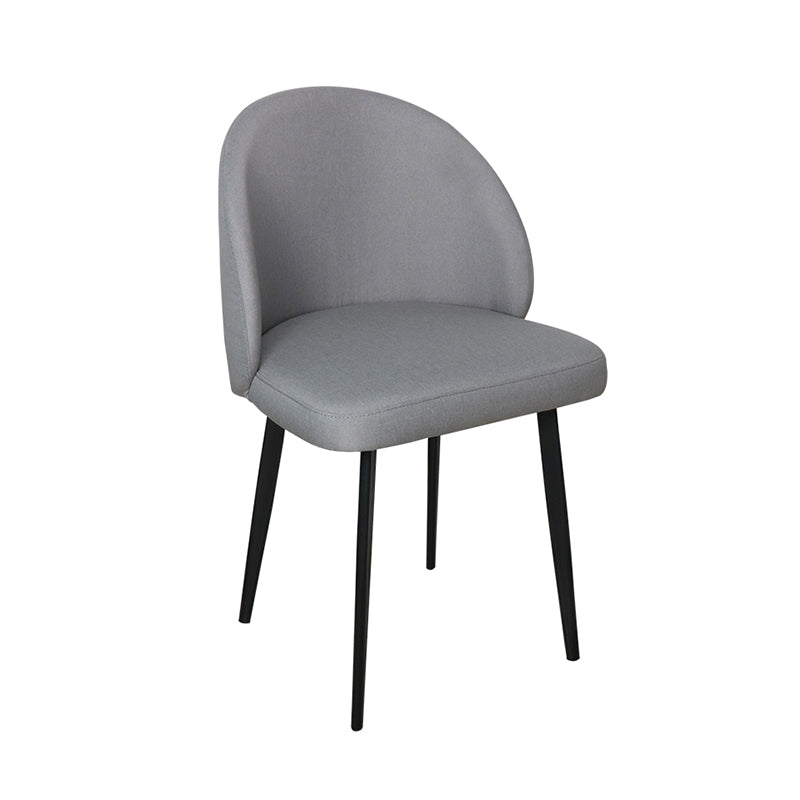 Silla de comedor de estilo moderno, silla auxiliar de cocina sin brazos con patas de metal