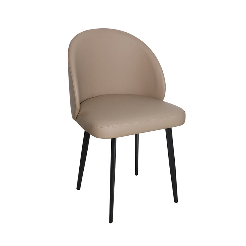 Contemporary Style Dining Chair Armless Kitchen Side Chair with Metal Legs