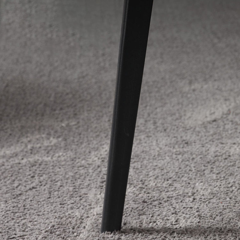 Silla de comedor de estilo moderno, silla auxiliar de cocina sin brazos con patas de metal