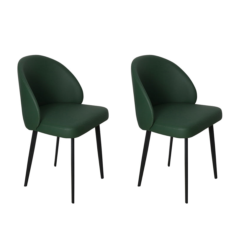 Silla de comedor de estilo moderno, silla auxiliar de cocina sin brazos con patas de metal